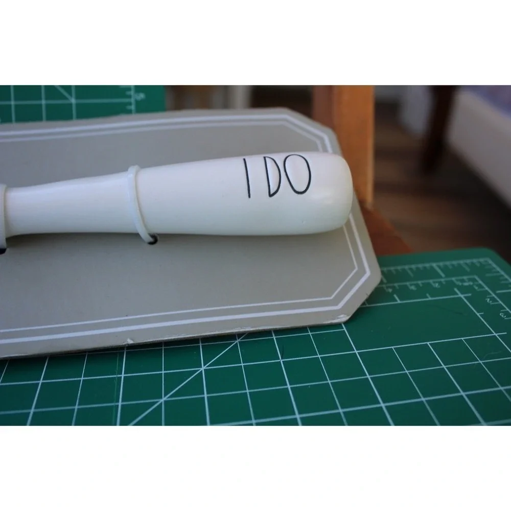 Rae Dunn Wedding‎ I DO Cake Server White Ceramic Handle Stainless Steel